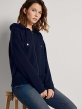 Lockere Sweatjacke mit Kapuze - Frauen - Sky Captain Blue Lockere Sweatjacke mit Kapuze - Frauen - Sky Captain Blue - 5 - TOM TAILOR
