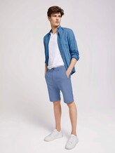 Leinen Chino Slim Shorts mit Leinen - Männer - blue non solid Leinen Chino Slim Shorts mit Leinen - Männer - blue non solid - 3 - TOM TAILOR Denim