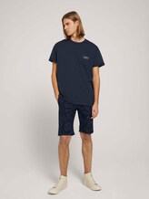 Leinen Chino Slim Shorts mit Leinen - Männer - blue monstera leaf print Leinen Chino Slim Shorts mit Leinen - Männer - blue monstera leaf print - 3 - TOM TAILOR Denim