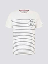 Maritimes T-Shirt mit Streifen - Männer - Off White Maritimes T-Shirt mit Streifen - Männer - Off White - 7 - TOM TAILOR