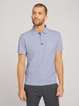 Strukturiertes Poloshirt - Männer - Light Stone Grey Melange Strukturiertes Poloshirt - Männer - Light Stone Grey Melange - 1 - TOM TAILOR