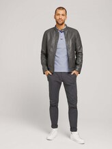 Strukturiertes Poloshirt - Männer - Light Stone Grey Melange Strukturiertes Poloshirt - Männer - Light Stone Grey Melange - 3 - TOM TAILOR