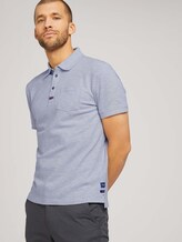 Strukturiertes Poloshirt - Männer - Light Stone Grey Melange Strukturiertes Poloshirt - Männer - Light Stone Grey Melange - 5 - TOM TAILOR