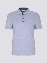 Strukturiertes Poloshirt - Männer - Light Stone Grey Melange Strukturiertes Poloshirt - Männer - Light Stone Grey Melange - 7 - TOM TAILOR
