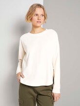 Loose Fit Sweatshirt - Frauen - soft creme beige Loose Fit Sweatshirt - Frauen - soft creme beige - 1 - TOM TAILOR Denim