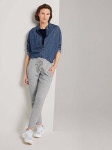 Loose Fit Hose mit Tunnelzug - Frauen - comfort grey melange Loose Fit Hose mit Tunnelzug - Frauen - comfort grey melange - 3 - TOM TAILOR