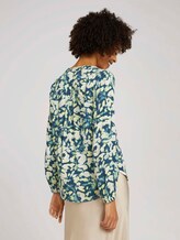 gemusterte Bluse - Frauen - navy mint flower design gemusterte Bluse - Frauen - navy mint flower design - 2 - Mine to five