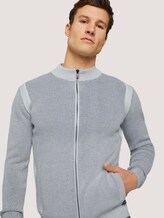 Strickjacke mit Stehkragen mit Bio-Baumwolle - Männer - Off White Strickjacke mit Stehkragen mit Bio-Baumwolle - Männer - Off White - 9 - TOM TAILOR