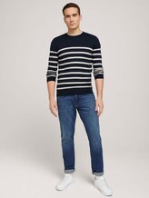 gestreifter Pullover mit Bio-Baumwolle - Männer - Blue White Stripe gestreifter Pullover mit Bio-Baumwolle - Männer - Blue White Stripe - 3 - TOM TAILOR