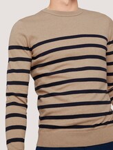 gestreifter Pullover mit Bio-Baumwolle - Männer - beige melange navy stripe gestreifter Pullover mit Bio-Baumwolle - Männer - beige melange navy stripe - 9 - TOM TAILOR