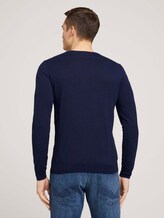 Basic Pullover - Männer - Dark Blue Basic Pullover - Männer - Dark Blue - 2 - TOM TAILOR