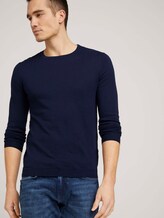 Basic Pullover - Männer - Dark Blue Basic Pullover - Männer - Dark Blue - 5 - TOM TAILOR