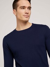 Basic Pullover - Männer - Dark Blue Basic Pullover - Männer - Dark Blue - 9 - TOM TAILOR