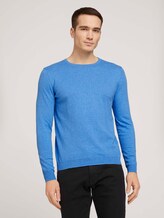 Basic Pullover - Männer - bright ibiza blue Basic Pullover - Männer - bright ibiza blue - 1 - TOM TAILOR