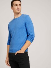 Basic Pullover - Männer - bright ibiza blue Basic Pullover - Männer - bright ibiza blue - 5 - TOM TAILOR
