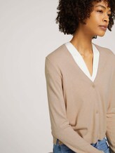 Feiner Cardigan mit Bio-Baumwolle - Frauen - cargo beige melange Feiner Cardigan mit Bio-Baumwolle - Frauen - cargo beige melange - 9 - Mine to five