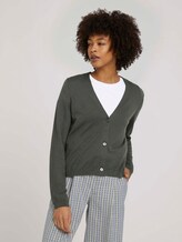 Cardigan mit Bio-Baumwolle - Frauen - deep leaf green Cardigan mit Bio-Baumwolle - Frauen - deep leaf green - 1 - Mine to five