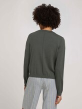 Cardigan mit Bio-Baumwolle - Frauen - deep leaf green Cardigan mit Bio-Baumwolle - Frauen - deep leaf green - 2 - Mine to five