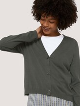 Cardigan mit Bio-Baumwolle - Frauen - deep leaf green Cardigan mit Bio-Baumwolle - Frauen - deep leaf green - 9 - Mine to five