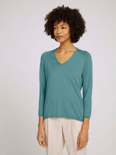 Pullover mit Bio-Baumwolle - Frauen - Mineral Stone Blue Pullover mit Bio-Baumwolle - Frauen - Mineral Stone Blue - 1 - Mine to five