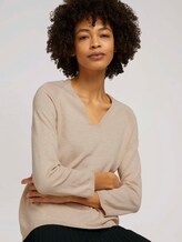 Pullover mit Bio-Baumwolle - Frauen - cargo beige melange Pullover mit Bio-Baumwolle - Frauen - cargo beige melange - 5 - Mine to five