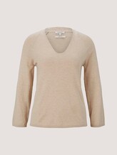 Pullover mit Bio-Baumwolle - Frauen - cargo beige melange Pullover mit Bio-Baumwolle - Frauen - cargo beige melange - 7 - Mine to five