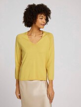 Pullover mit Bio-Baumwolle - Frauen - mellow yellow Pullover mit Bio-Baumwolle - Frauen - mellow yellow - 1 - Mine to five