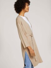 Strickjacke mit Taillengütel - Frauen - cargo beige melange Strickjacke mit Taillengütel - Frauen - cargo beige melange - 5 - Mine to five