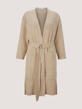 Strickjacke mit Taillengütel - Frauen - cargo beige melange Strickjacke mit Taillengütel - Frauen - cargo beige melange - 7 - Mine to five