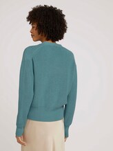 Cardigan mit Bio-Baumwolle - Frauen - Mineral Stone Blue Cardigan mit Bio-Baumwolle - Frauen - Mineral Stone Blue - 2 - Mine to five
