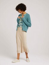 Cardigan mit Bio-Baumwolle - Frauen - Mineral Stone Blue Cardigan mit Bio-Baumwolle - Frauen - Mineral Stone Blue - 3 - Mine to five