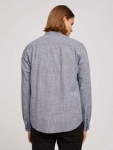 Hemd mit Rundhalsausschnitt - Männer - navy white slub mini vichy Hemd mit Rundhalsausschnitt - Männer - navy white slub mini vichy - 2 - TOM TAILOR Denim