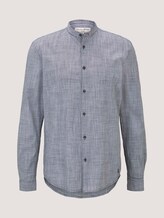 Hemd mit Rundhalsausschnitt - Männer - navy white slub mini vichy Hemd mit Rundhalsausschnitt - Männer - navy white slub mini vichy - 7 - TOM TAILOR Denim