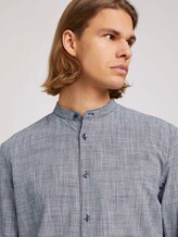 Hemd mit Rundhalsausschnitt - Männer - navy white slub mini vichy Hemd mit Rundhalsausschnitt - Männer - navy white slub mini vichy - 9 - TOM TAILOR Denim