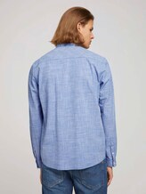 Hemd mit Rundhalsausschnitt - Männer - beige white slub mini vichy Hemd mit Rundhalsausschnitt - Männer - beige white slub mini vichy - 2 - TOM TAILOR Denim