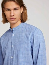 Hemd mit Rundhalsausschnitt - Männer - beige white slub mini vichy Hemd mit Rundhalsausschnitt - Männer - beige white slub mini vichy - 9 - TOM TAILOR Denim