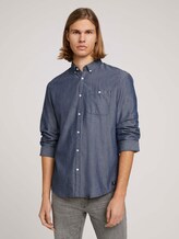 strukturiertes Hemd - Männer - navy white dobby structure strukturiertes Hemd - Männer - navy white dobby structure - 1 - TOM TAILOR Denim