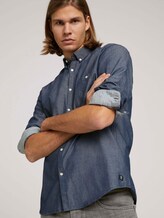 strukturiertes Hemd - Männer - navy white dobby structure strukturiertes Hemd - Männer - navy white dobby structure - 5 - TOM TAILOR Denim