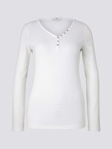 Henley-Langarmshirt - Frauen - Whisper White Henley-Langarmshirt - Frauen - Whisper White - 7 - TOM TAILOR