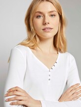 Henley-Langarmshirt - Frauen - Whisper White Henley-Langarmshirt - Frauen - Whisper White - 9 - TOM TAILOR