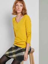Henley-Langarmshirt - Frauen - california sand yellow Henley-Langarmshirt - Frauen - california sand yellow - 5 - TOM TAILOR