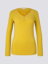Henley-Langarmshirt - Frauen - california sand yellow Henley-Langarmshirt - Frauen - california sand yellow - 7 - TOM TAILOR