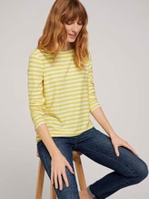 gestreiftes Langarmshirt - Frauen - yellow offwhite stripe gestreiftes Langarmshirt - Frauen - yellow offwhite stripe - 5 - TOM TAILOR