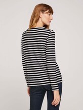 gestreiftes Langarmshirt - Frauen - navy offwhite stripe gestreiftes Langarmshirt - Frauen - navy offwhite stripe - 2 - TOM TAILOR