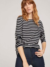 gestreiftes Langarmshirt - Frauen - navy offwhite stripe gestreiftes Langarmshirt - Frauen - navy offwhite stripe - 5 - TOM TAILOR