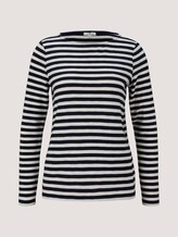 gestreiftes Langarmshirt - Frauen - navy offwhite stripe gestreiftes Langarmshirt - Frauen - navy offwhite stripe - 7 - TOM TAILOR