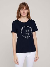T-Shirt mit Bio-Baumwolle - Frauen - Sky Captain Blue T-Shirt mit Bio-Baumwolle - Frauen - Sky Captain Blue - 1 - TOM TAILOR