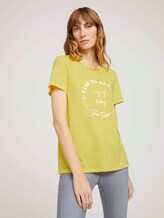 T-Shirt mit Bio-Baumwolle - Frauen - smooth yellow T-Shirt mit Bio-Baumwolle - Frauen - smooth yellow - 1 - TOM TAILOR