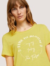 T-Shirt mit Bio-Baumwolle - Frauen - smooth yellow T-Shirt mit Bio-Baumwolle - Frauen - smooth yellow - 9 - TOM TAILOR