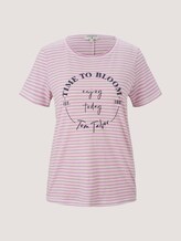T-Shirt mit Bio-Baumwolle - Frauen - offwhite lilac bigger stripe T-Shirt mit Bio-Baumwolle - Frauen - offwhite lilac bigger stripe - 7 - TOM TAILOR